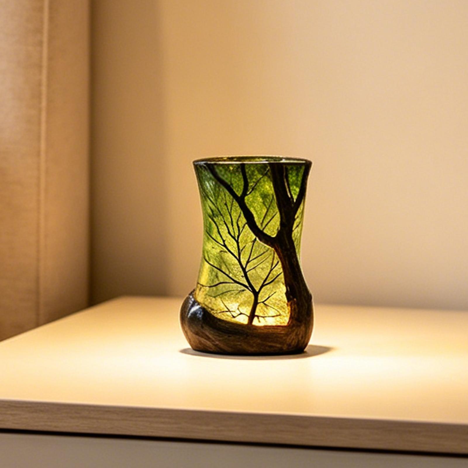 Home Office Setup Ideas - Bedside Table Lamp Forest Nightlight Decorative