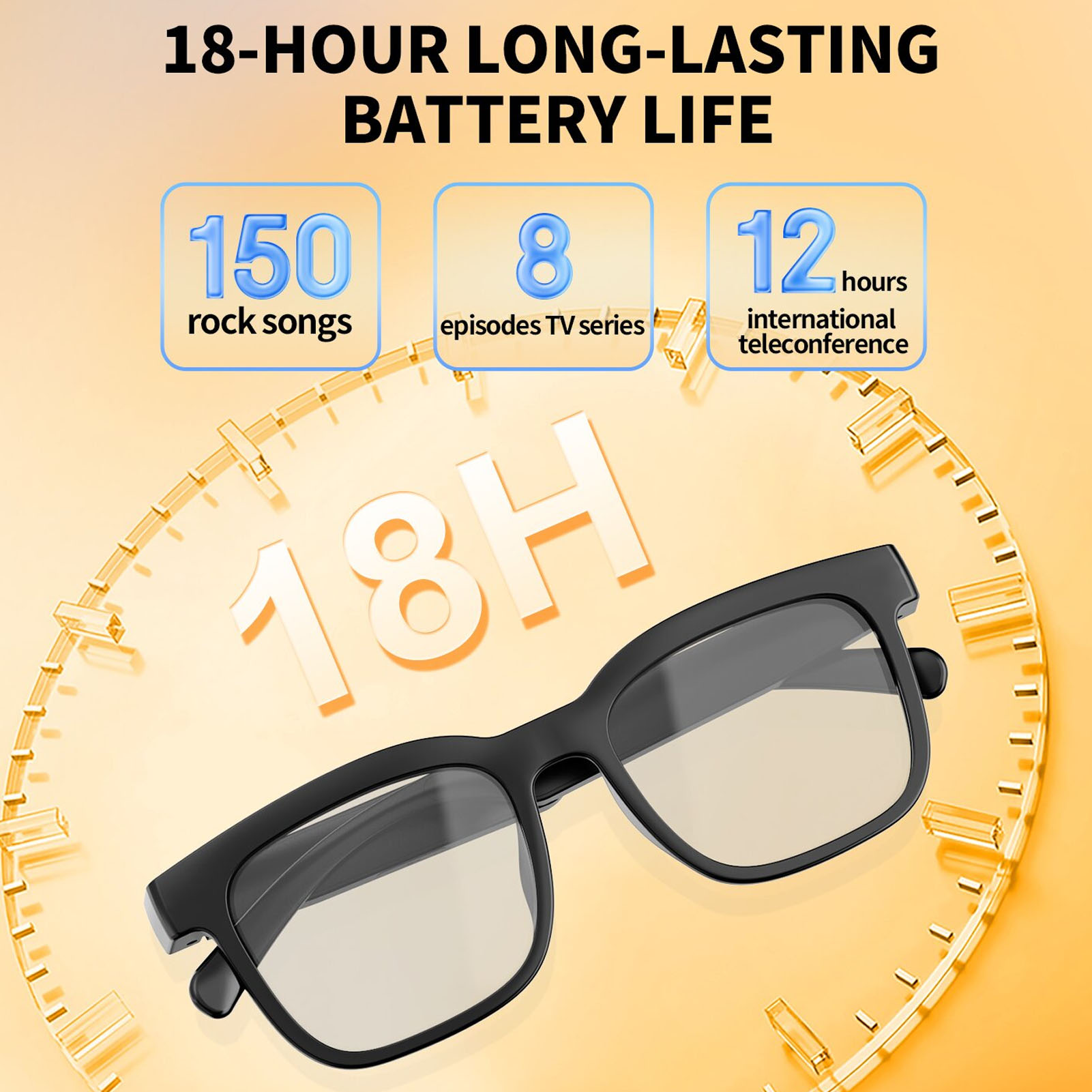 Blue Light Glasses - Audio Smart Glasses for Women Men