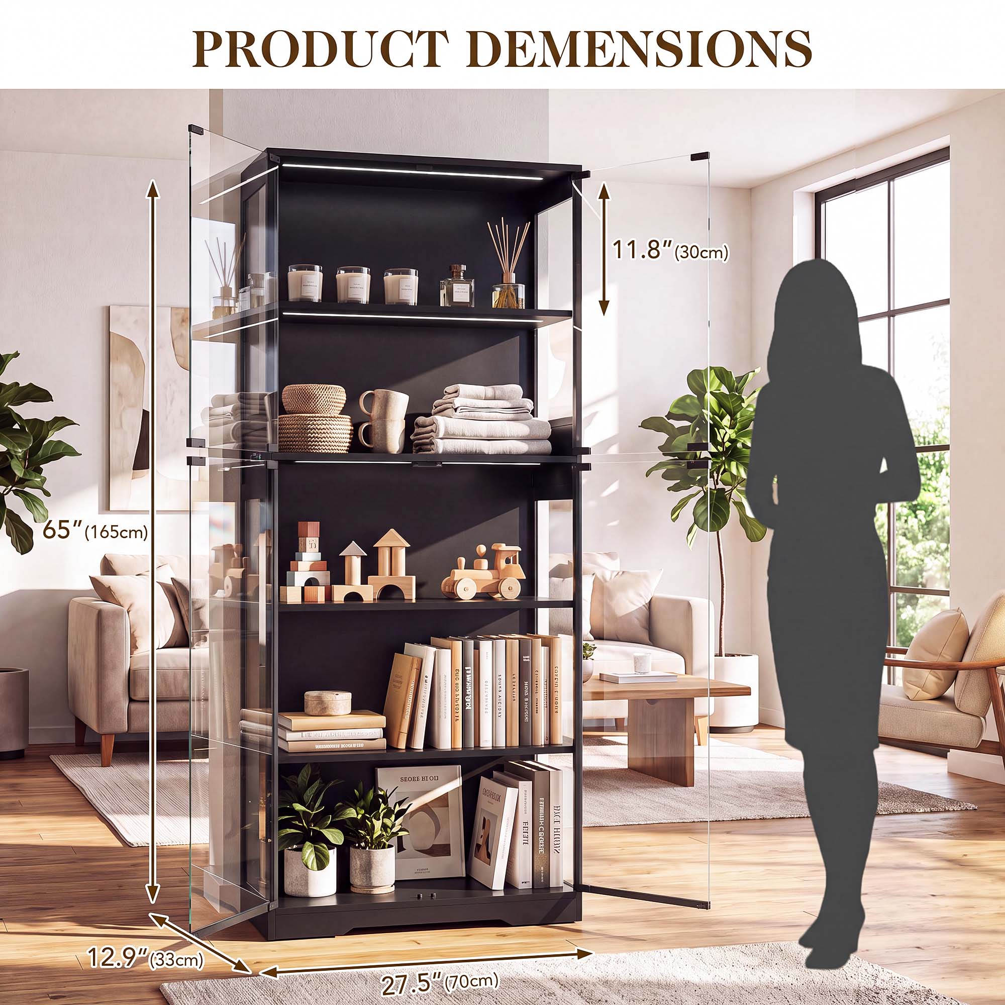 TCGBKAF 5‑Tier Display Cabinet - огляд і ціна Home Office Setup Ideas