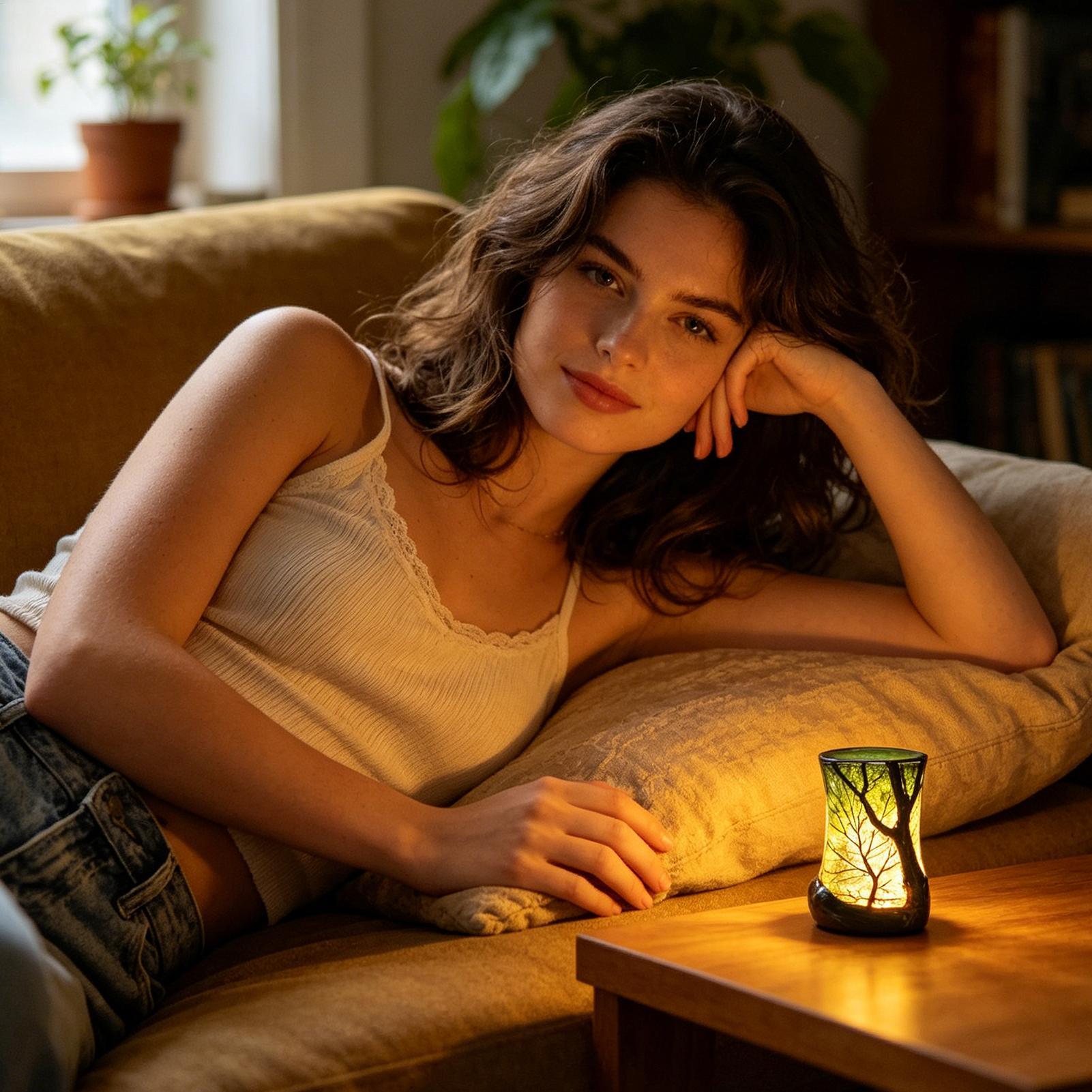 Bedside Table Lamp Forest Nigh - огляд і ціна Home Office Setup Ideas
