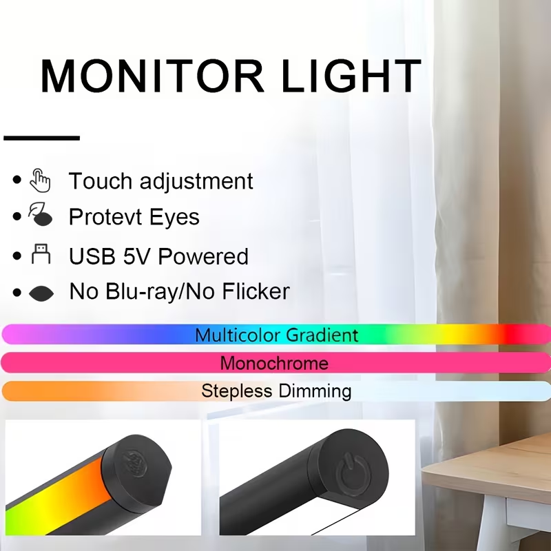 LED Computer Screen Hanging Li - огляд і ціна Home Office Setup Ideas
